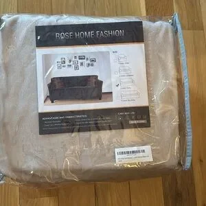 Beige Velvet Sofa Slipcover NIP