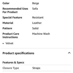 Beige Velvet Sofa Slipcover NIP