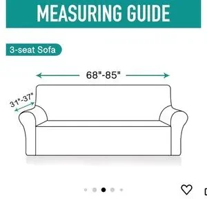 Beige Velvet Sofa Slipcover NIP