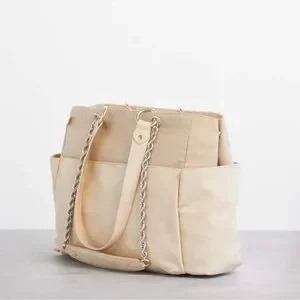 BEIS Tan Cream Large Diaper Bag OS