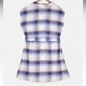 Bella Dahl Sleeveless Blue And White Tunic Dress