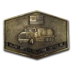 Belt Buckle Inland Waters Pollution Control Inc Water Truck Made In The USA