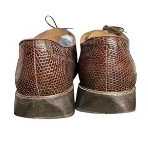 Belvedere Shoes Mens Size 11 Genuine Lizard Leather Dress Lace Up