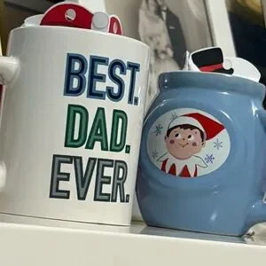 Best Dad Ever Mug and Elf Cookie Jar
