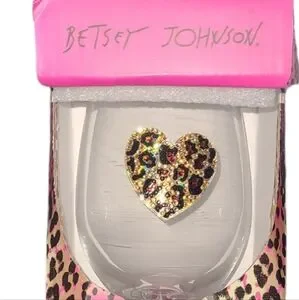 Betsey Johnson Bedazzled Heart Wine Glass