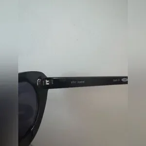 Betsey Johnson Black Cat-Eye Sunglasses W Rhinestones