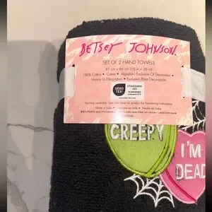 Betsey Johnson Creepy I’m Dead Towels