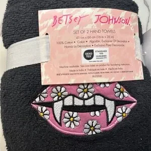 Betsey Johnson Hippie Vampire Hand Towels