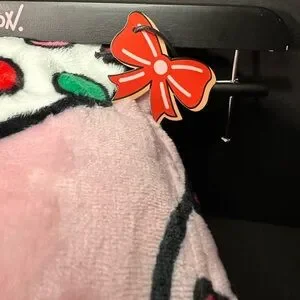 Betsey Johnson Plush Christmas Throw With Stockings Print