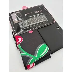 Betsey Johnson Shower Curtain Set with Liner & Hooks 14 Piece Floral