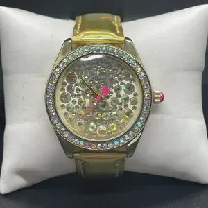 Betsey Johnson Sunray Dial Gold Tone Watch NWOT