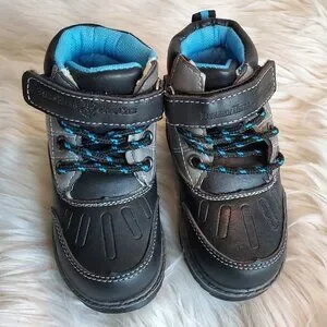 Beverly Hills Boy's Black Polo Club Lace-up Non-Slip Trendy Exeter Boot SZ 5