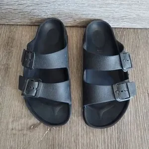 Birkenstock Arizona Eva Kids Black Double Strap Comfort Slides Sandal Size 2