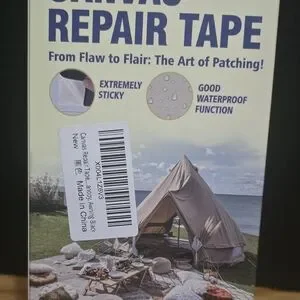 BLACK Canvas Repair Tape 3.2 X 63 Inch Waterproof Heavy Duty Fabric Tape New