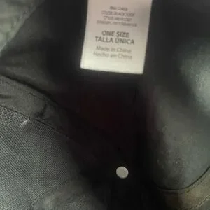 Black Cap For Women Reversible Sequin Heart. Velcro Closure. One Size