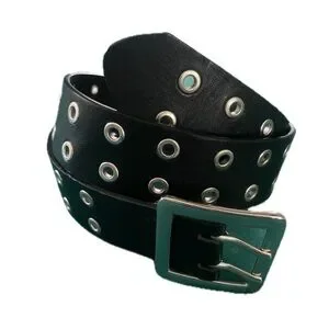 Black Faux Leather Grommet Belt Y2K XS Black Faux Leather Grommet Belt Y2K XS