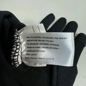 Black Fleece Gloves Kid’s Large Snow Ski Unisex Warm Winter Lightweight