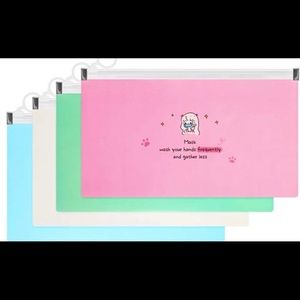 Black Floral Mask W/Storage Bag