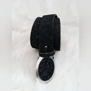 Black Glittery Belt