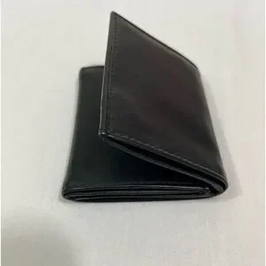 Black Leather Trifold Wallet