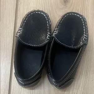 Black Loafers With White Stitching
