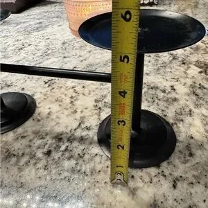 Black Metal Candle Holder 18x5in