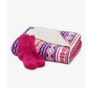 Blanket/throw & matching socks set NWT