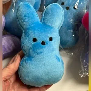 Blue Bunny/peeps Stuffed Animal. Plush And Firm. New In Bag. 6” X 3.75”