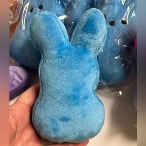 Blue Bunny/peeps Stuffed Animal. Plush And Firm. New In Bag. 6” X 3.75”