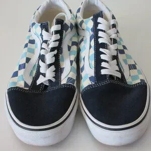 Blue Checkered Old Skool Vans