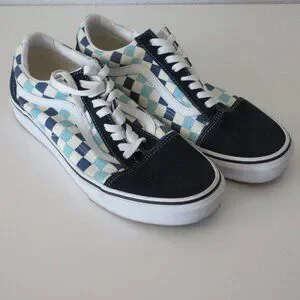 Blue Checkered Old Skool Vans
