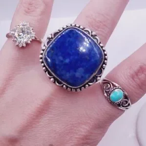 Blue Lapis Lazuli Statement Ring