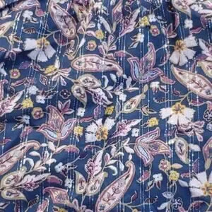 Blue Paisley Floral Toddler Shirt Art Class Shirt 12 Months