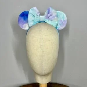 Blue Velvet Vibes Minnie Ears Disney-Inspired Pastel Tie-Dye Mouse Ears
