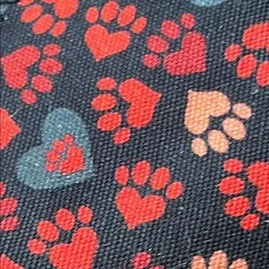 Bob’s For Dogs Skechers Black And Red Bone And Hearts 