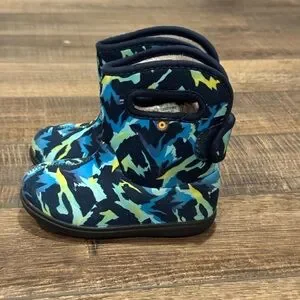 Bogs Boots Toddler Kids Faux Fur Lined Snow Rain Boots Size 9 Waterproof