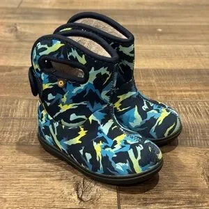 Bogs Boots Toddler Kids Faux Fur Lined Snow Rain Boots Size 9 Waterproof