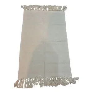 Boho Throw Rug White And Gray