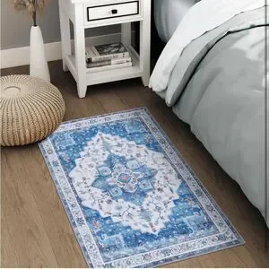 Boho Tribal Rug - 2x3 Entryway Rug /Doormat Non-Slip Washable Low-Pile NEW