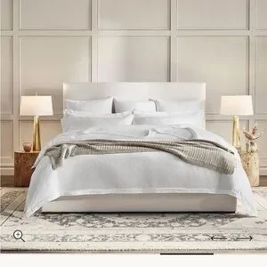 Boll and Branch Signature Hemmed Full/ Queen Duvet cover NEW Organic Cotton