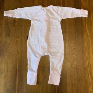 BONDS Wondersuit 0-3 Months 000 Zippy Onesie Pale Pink Stripes Baby Infant