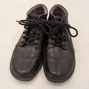 BORN Men's High Top Black Leather Chukka Lace-up Boots Dress Shoes Size 10.5