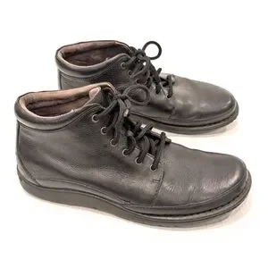 BORN Men's High Top Black Leather Chukka Lace-up Boots Dress Shoes Size 10.5