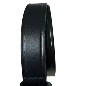 Boston Leather Men's Off Duty Belt Black 1.25" Wide LARGE 40" Strap EUC