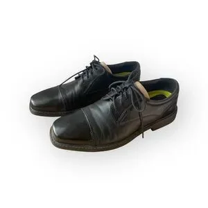 Bostonian Flexlite Cap Toe Oxford Lace Up Dress Shoe Black Lightweight Size 7.5