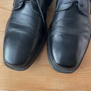 Bostonian Flexlite Cap Toe Oxford Lace Up Dress Shoe Black Lightweight Size 7.5