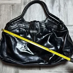 Botkier Ladies Black Double Handle Glossy Hobo Handbag