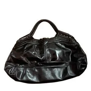 Botkier Ladies Black Double Handle Glossy Hobo Handbag