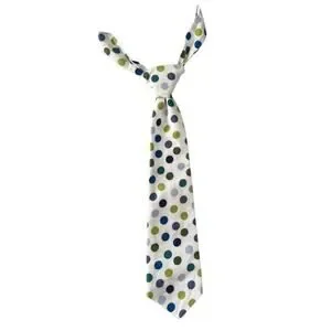 Boys Adjustable Neckties Set Of 2 Green White Polka Dots Chevron 2-5 Years Old