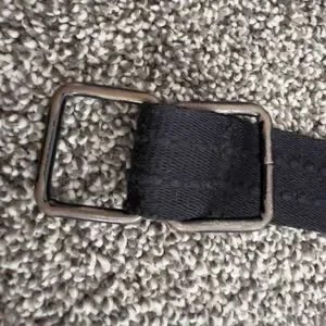Boys Black Fabric Belt With Metal Buckle